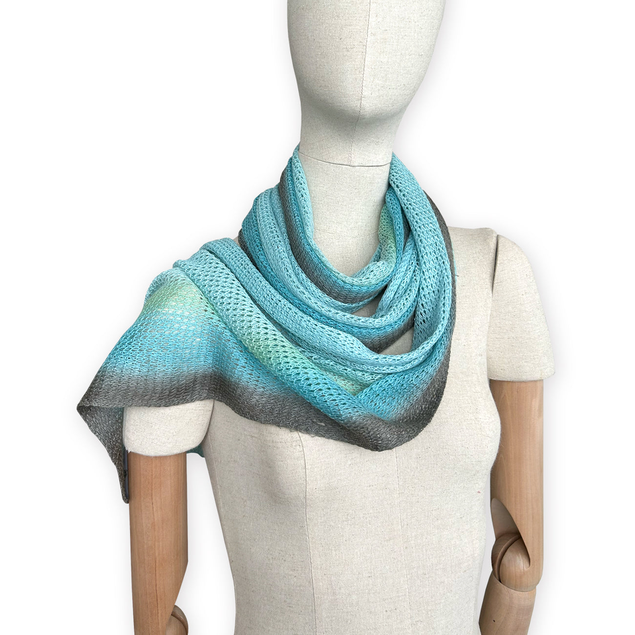 100% Organic pure linen scarf with hand-painted and on sale sacred symbols. Shipping from Europe