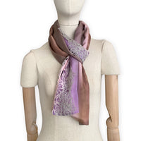 Silk-wool-scarf-hand-painted-168x29cm-pink-brown-otta-italy-2231