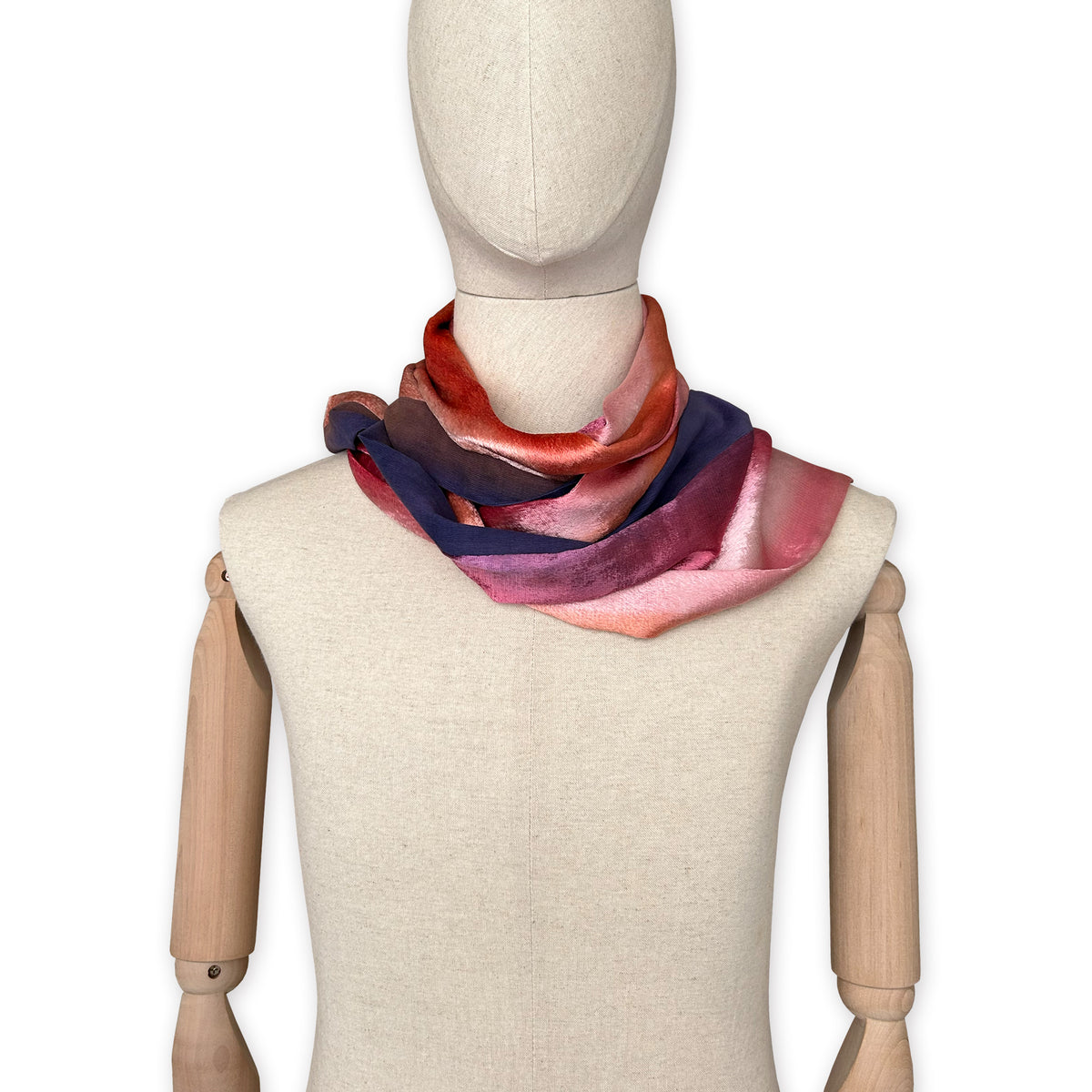 velvet-scarf-hand-painted-185x30cm-purple-coral-orange-otta-italy-2444