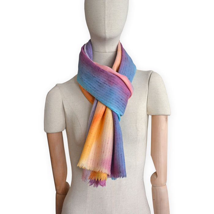 Wool-scarf-hand-painted-50x182cm-violet-pink-otta-italy-2113